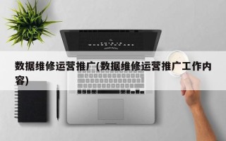 数据维修运营推广(数据维修运营推广工作内容)