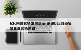 b2c网络营销发展启示(论述b2c网络贸易企业营销思路)