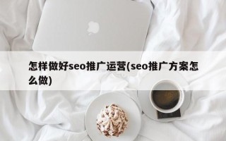 怎样做好seo推广运营(seo推广方案怎么做)