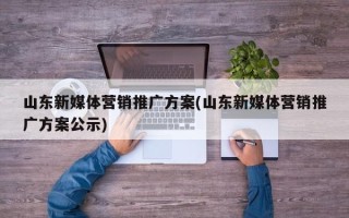 山东新媒体营销推广方案(山东新媒体营销推广方案公示)