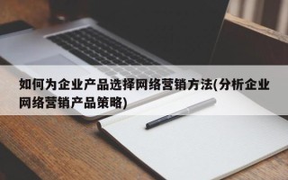 如何为企业产品选择网络营销方法(分析企业网络营销产品策略)