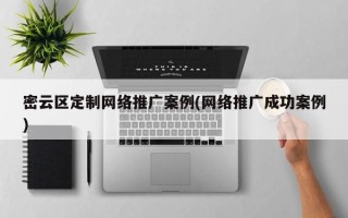 密云区定制网络推广案例(网络推广成功案例)